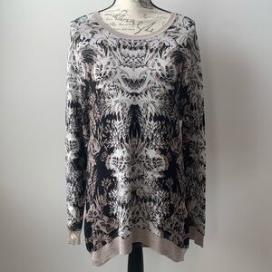 BCBGMaxAzria Floral Silk Blend Sweater